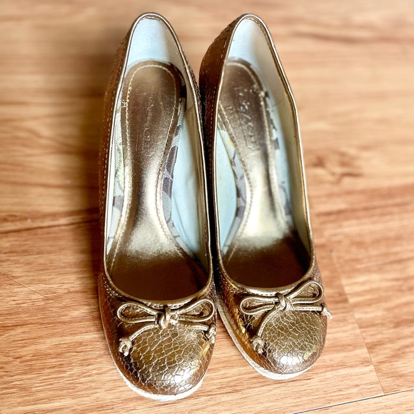 COACH METALLIC ESPADRILLE BRONZE LEATHER - Picture 9 of 11